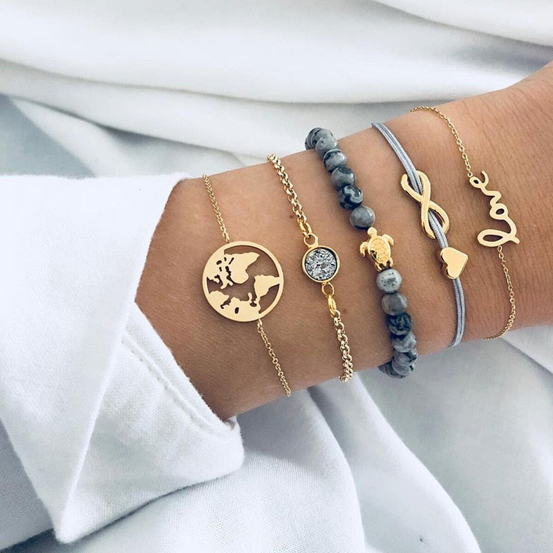 Bracelet Sets For Women (Vintage Fashion Jewelry Accessories)š