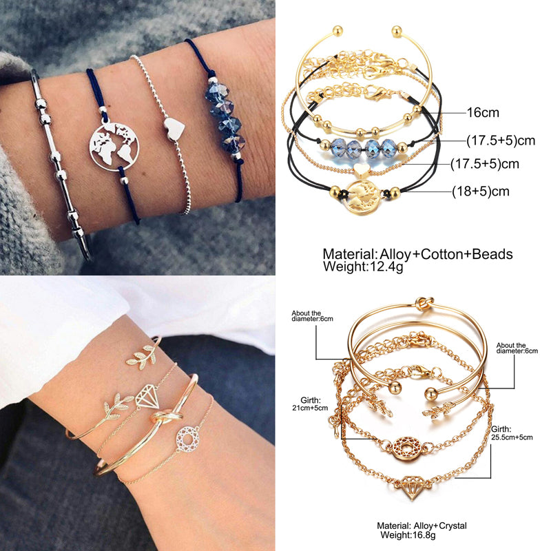 Bracelet Sets For Women (Vintage Fashion Jewelry Accessories)š