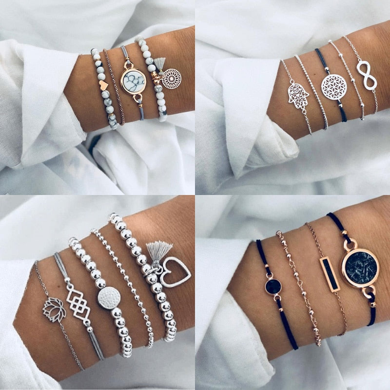 Bracelet Sets For Women (Vintage Fashion Jewelry Accessories)š