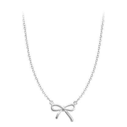 Silver Bowknot Pendant Necklaces For Women (Unique Design)🎀