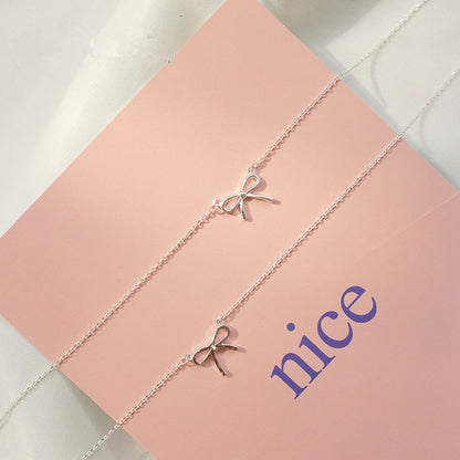 Silver Bowknot Pendant Necklaces For Women (Unique Design)🎀