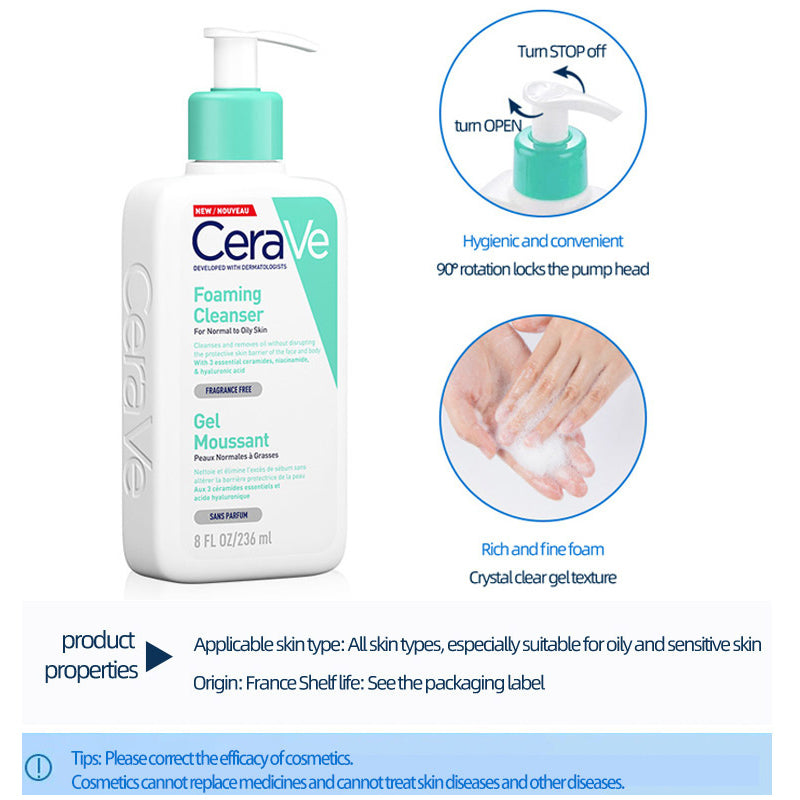 CeraVe facial Cleanser (foaming/ hydrating/ moisturizing/ smoothing cleanser)💙