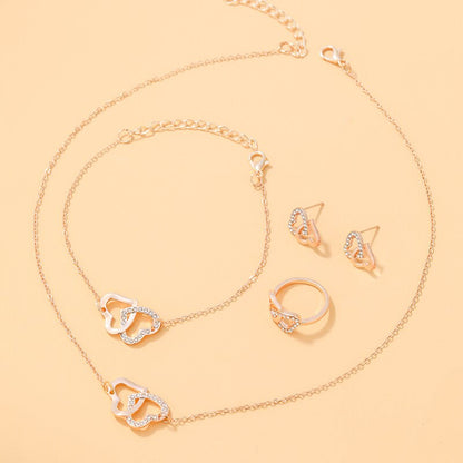 Special Heart Shaped Jewelry! (Sets Of Ring, Earrings, Necklace For Women Elegance)  ✨