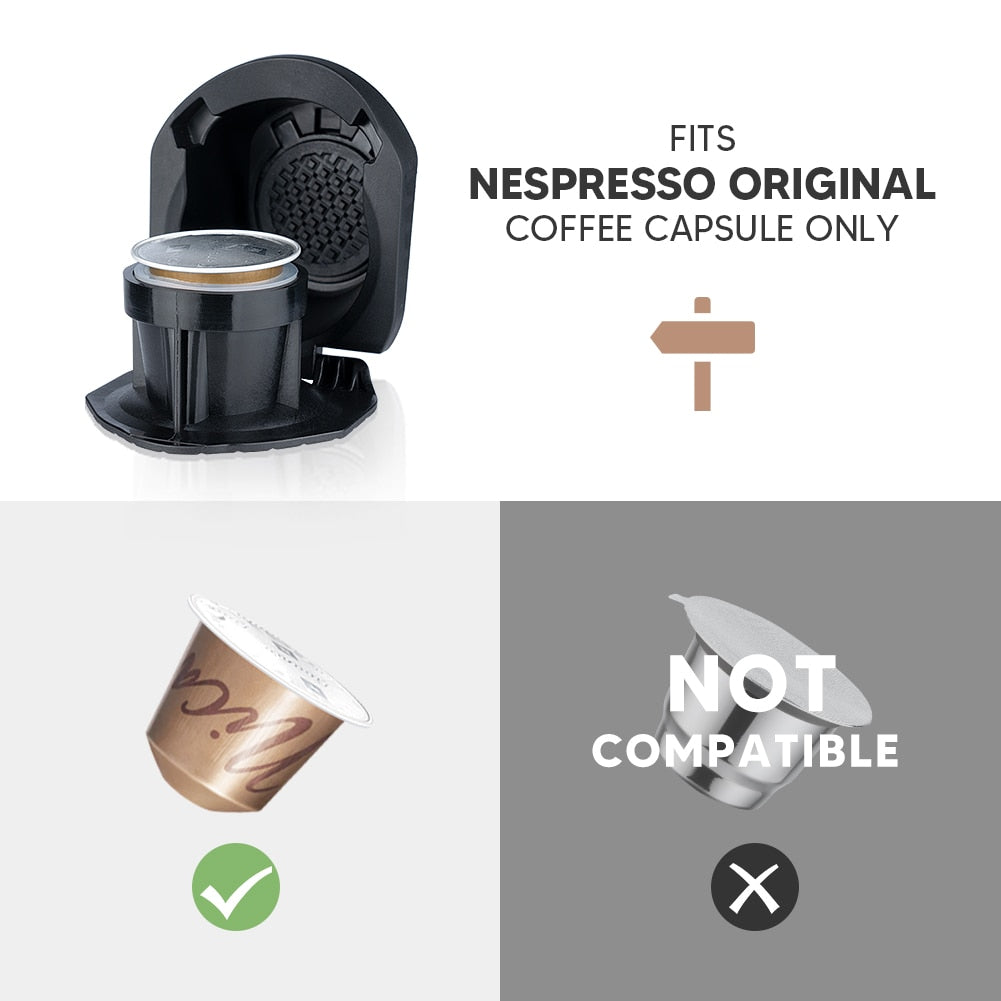 2 Coffee adaptors for Dolce Gusto NOW using coffee powder AND/OR Nespresso capsule