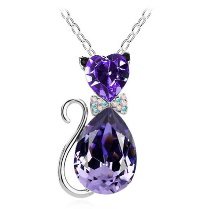 Crystal Cat Pendant